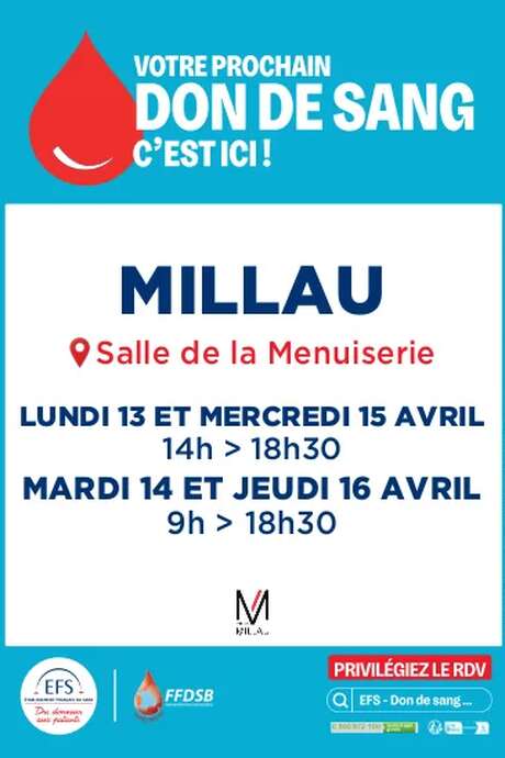 Don du sang 2026 à Millau