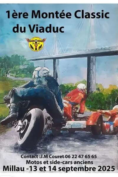 La montée Classic du Viaduc ( motos et side-cars anciens) - Club moto MJC Millau