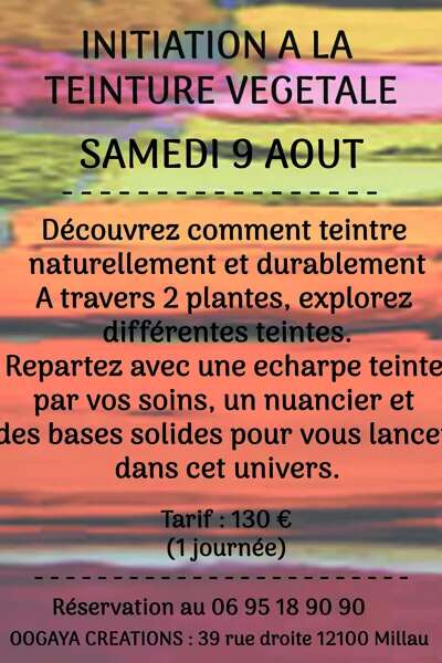 Initiation à la teinture végétale sur coton ou lin : Teignez votre écharpe 09/08 - OOGAYA