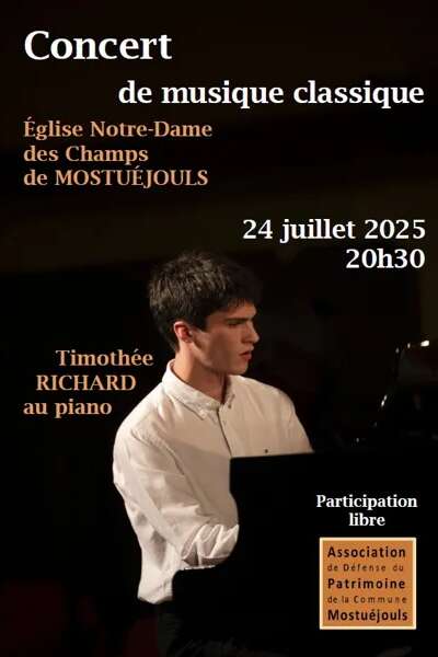 Concert de musique classique, Thimothée Richard au piano
