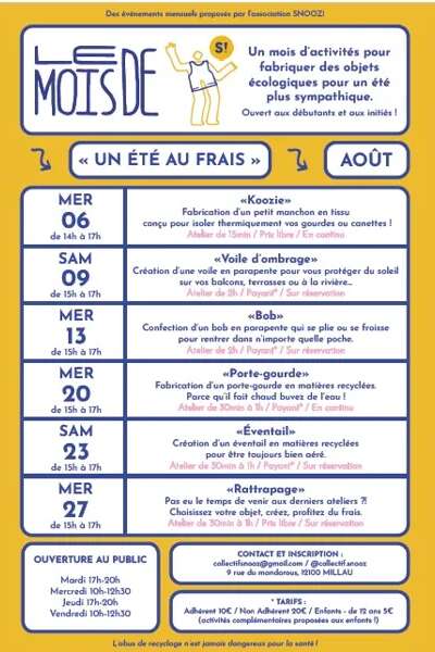 Ateliers de fabrication d'objets écologiques - collectif SNOOZ (pour le recyclage)