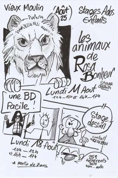 Stage de dessin pour les enfants - Vieux Moulin