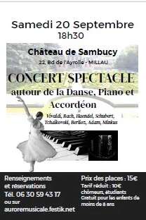 Duo piano, accordéon et danse au château  de Sambucy