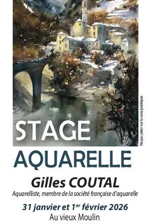 Stage aquarelle animé par Gilles COUTAL, peintre naturaliste, aquarelliste - Vieux Moulin