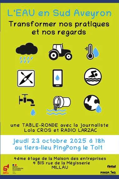 Table ronde l'eau en Sud Aveyron - Espace Ping Pong le Toit