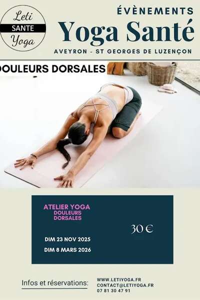 Ateliers Yoga douleurs dorsales - Leti Yoga