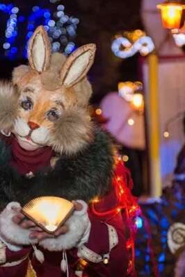 Déambulation le conte du Hérisson et départ du Père Noël