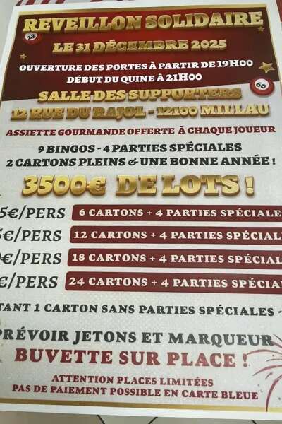 Réveillon solidaire - SOM Rugby