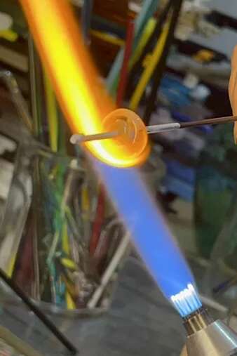 Démonstration verre au chalumeau