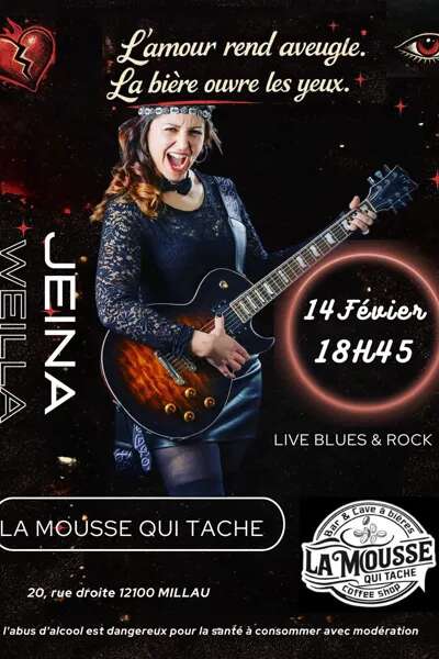 Concert Jeina Weilla (blues rock) - La Mousse qui tâche