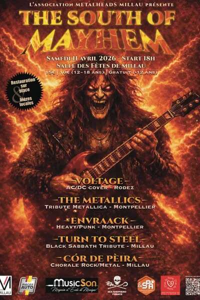 Concert the South of Mayhem - Metalheads Millau