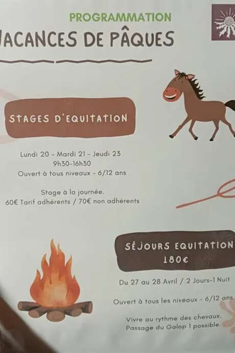 Stage d'équitation enfants et ados à la Salvage - Vacances de printemps
