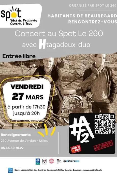 Concert avec Htagadeux duo - Spot le 260