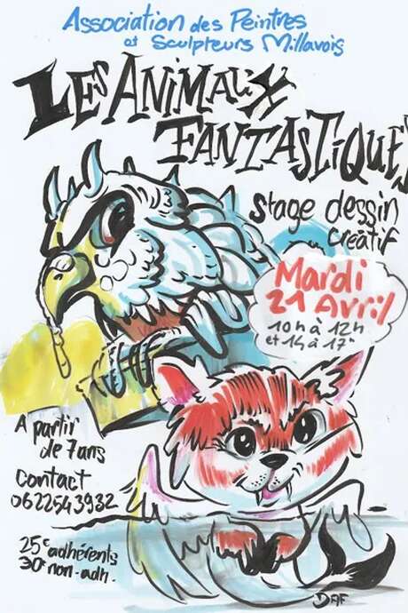Stage dessin créatif " animaux fantastiques "  - Vieux Moulin
