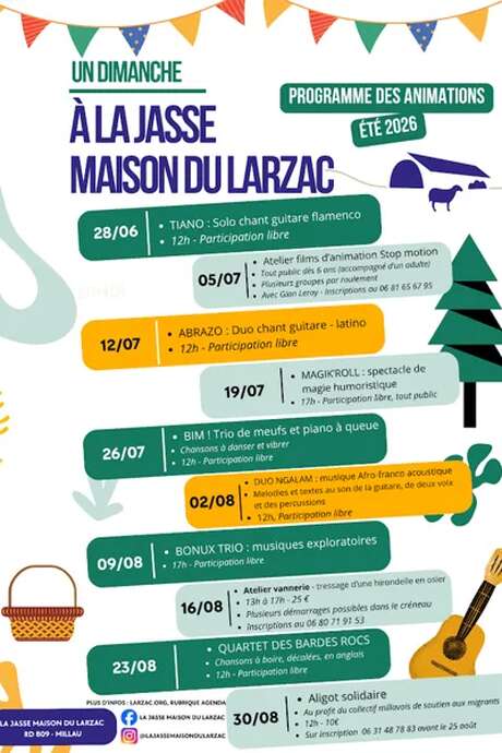 Animations : concert, spectacle, atelier... - La Jasse, Maison du Larzac