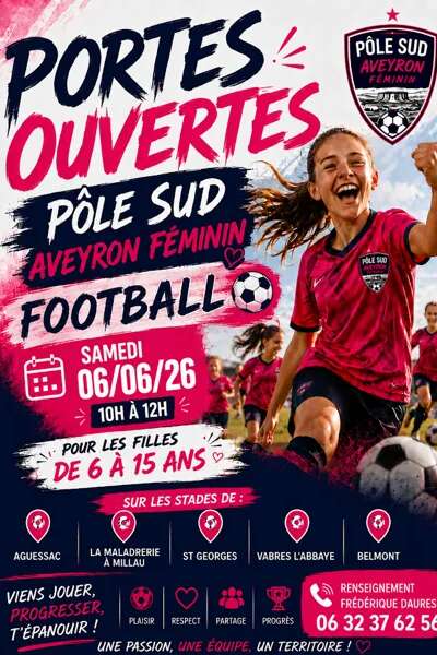Portes ouvertes Pôle Sud Aveyron Féminin Football
