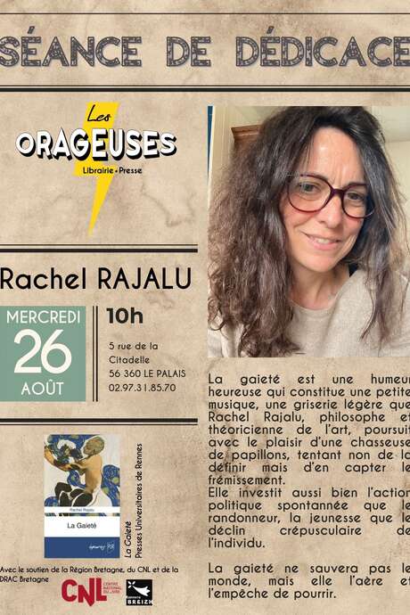 Séance de dédicace : Rachel Rajalu