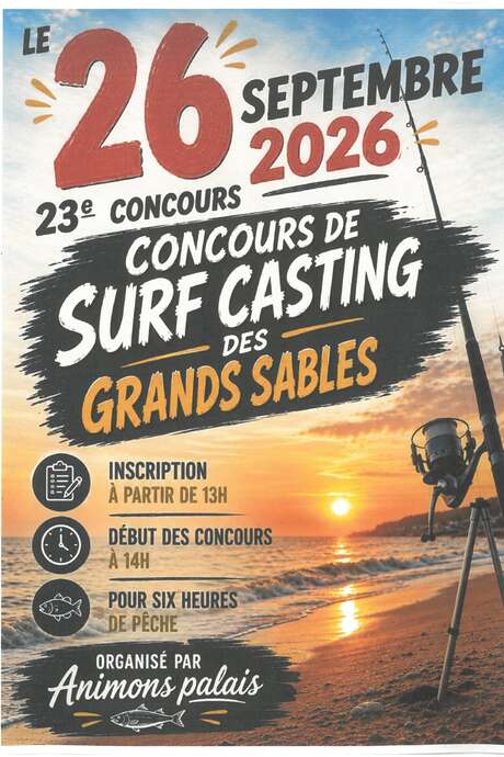 Concours surf casting des Grands Sables