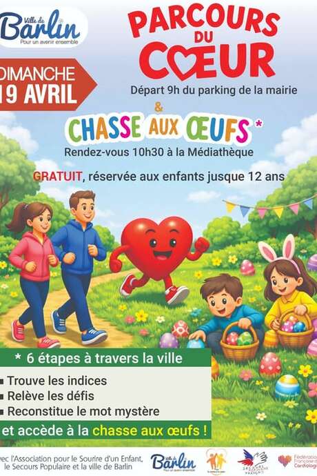 Parcours du coeur et chasse aux oeufs