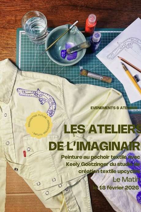 Les Ateliers de l'imaginaire : peinture au pochoir textile avec Keely