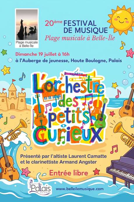 Plage musicale à Belle Ile : L’orchestre pour les petits curieux