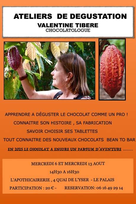 Atelier de dégustation avec Valentine Tibere, chocolatologue