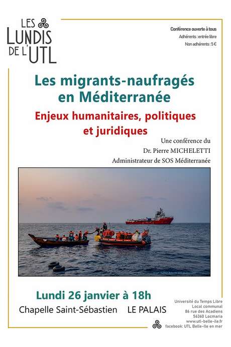 Conférence : Les migrants-naufragés en Méditerranée: enjeux humanitaires, politiques et juridiques