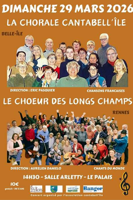 Concert : Cantabell'ile et le Choeur des Longs Champs