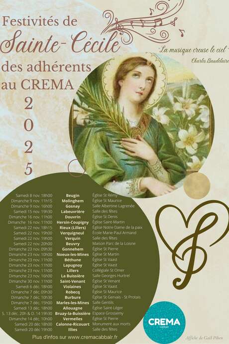 Festivités de Sainte-Cécile des adhérents au CREMA