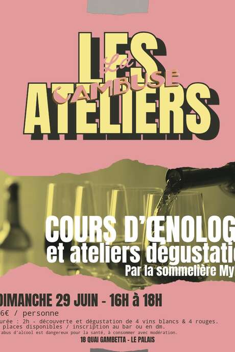 Cours d'oenologie et ateliers dégustation