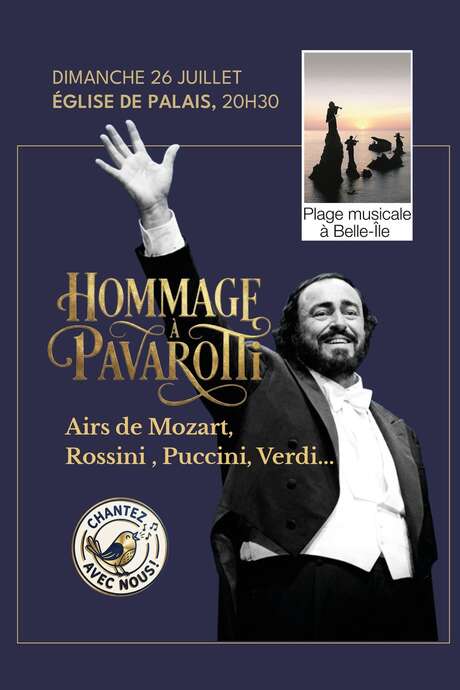 Plage musicale à Belle Ile : Hommage à Pavarotti