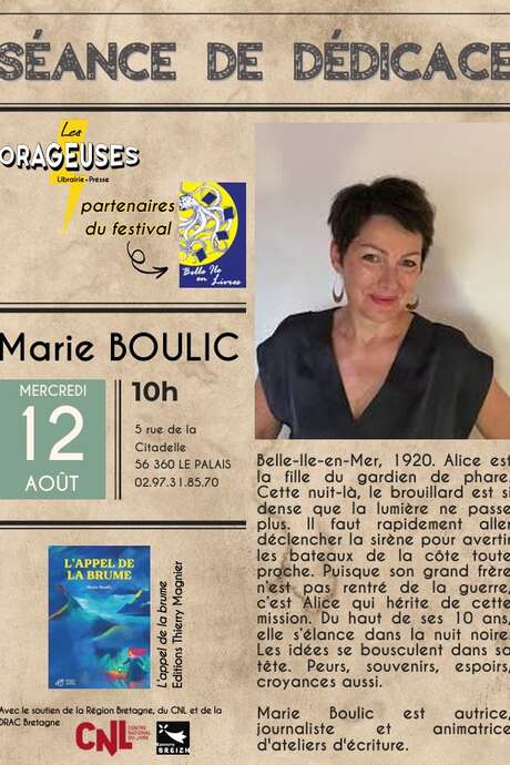 Séance de dédicace : Marie Boulic