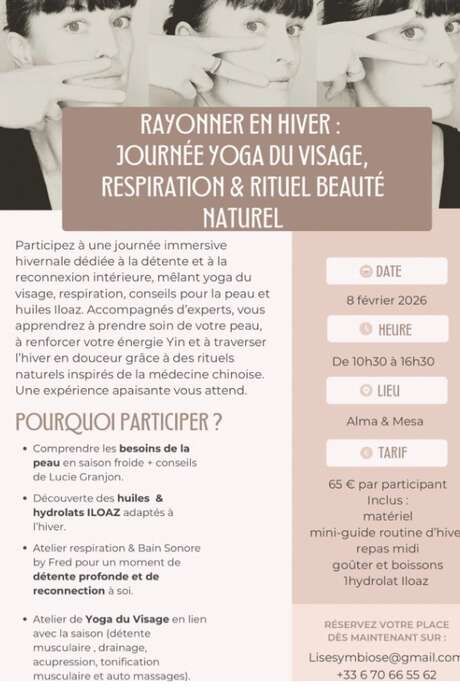 Rayonner en Hiver : journée Yoga du visage, respiration, rituel beauté