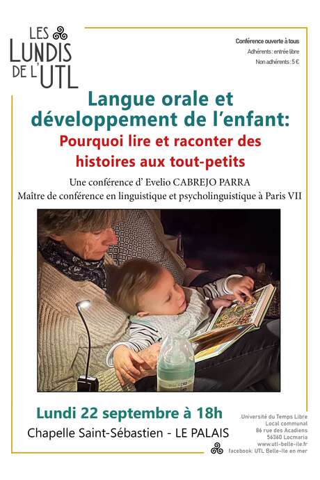 Les lundis de l'UTL : Conférence : Langue orale et développement de l'enfant
