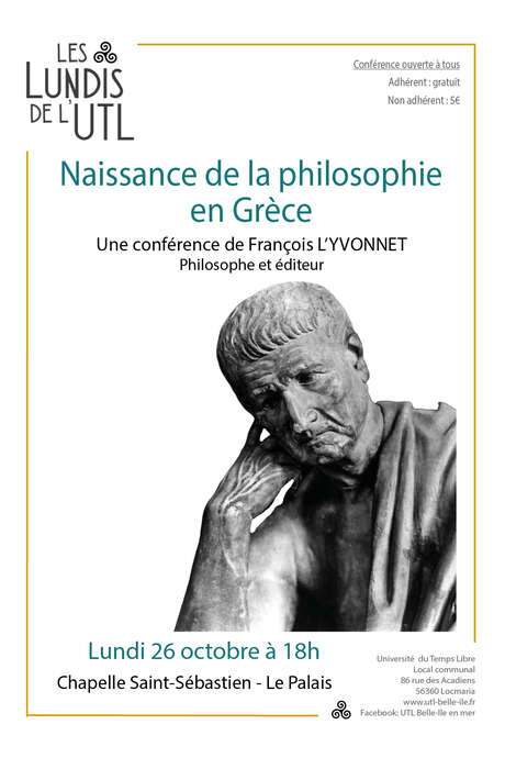Conférence : Naissance de la philosophie en Grèce