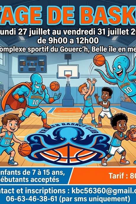 Stage de basket (7 à 15 ans)
