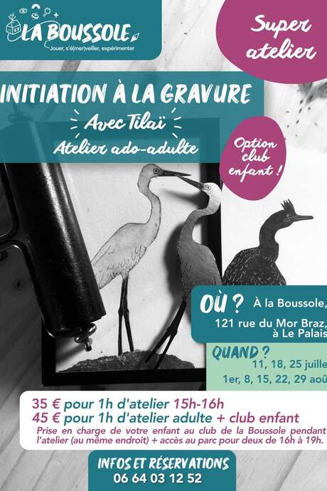 Initiation à la gravure avec Tilai (ado - adulte)
