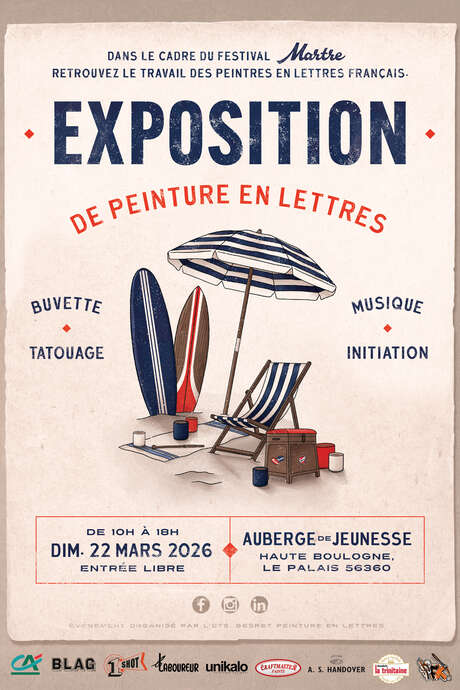 Exposition de peinture en lettres