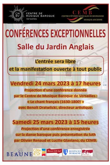 CONFÉRENCES EXCEPTIONNELLES - CEMB