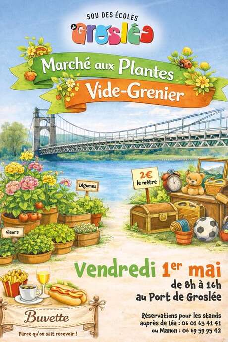 Garage sale and flower market