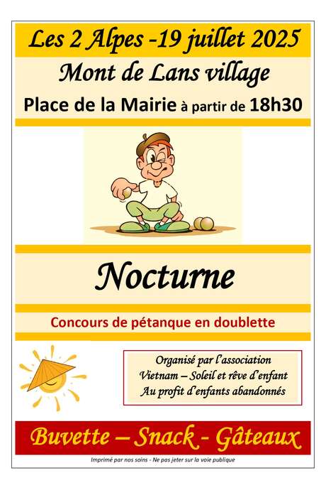 Concours de pétanque nocturne