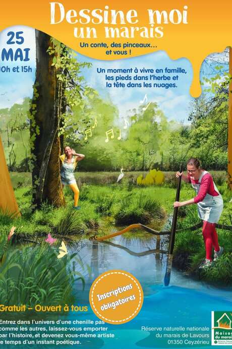 Fête de la nature au Marais de Lavours : Spectacle : Dessine moi un marais