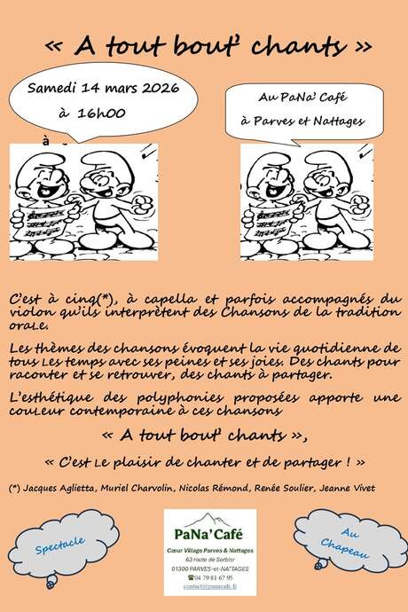 Récital de chansons "A tout bout'chants"