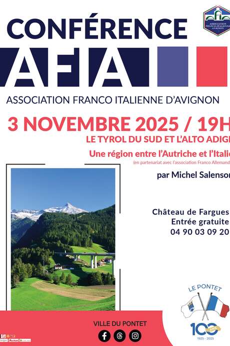 Conférence "Le Tyrol du sud ou l’Alto Adige"