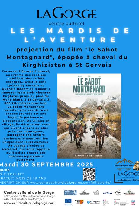 Les mardis de l'aventure : Projection du film "Le sabot montagnard" - au Centre Culturel de la Gorge