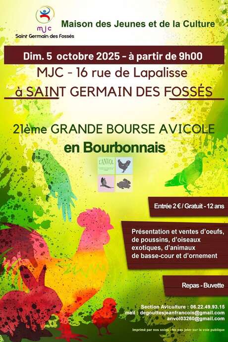 21ème Foire-Vente aux oiseaux & volailles d'ornement