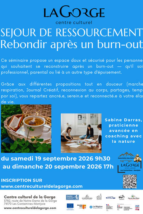 Séjour "Rebondir après un burn-out" au Centre Culturel de la Gorge
