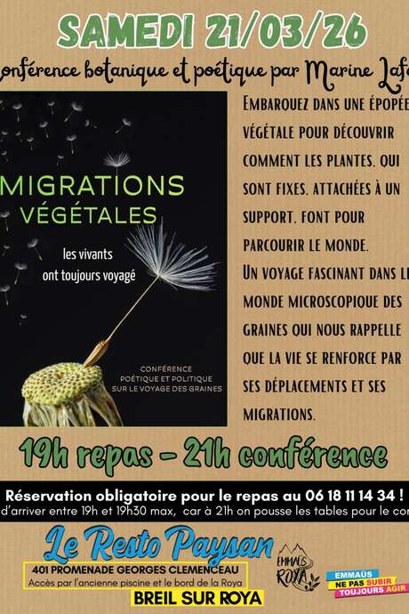 conférence botanique et poétique animée par Marine