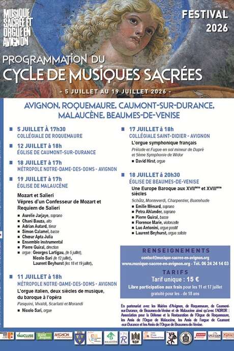 Cycle of sacred music during the Avignon Festival