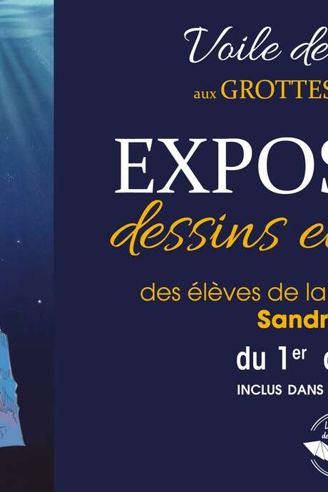 Exposition : voile de la mariée aux grottes de la Balme